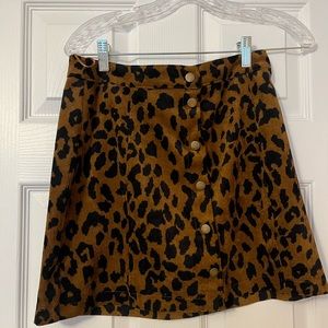 Cheetah Print Skirt.